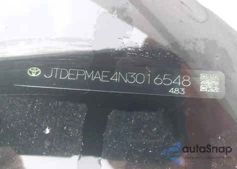 2022 Toyota Corolla Le из США, поврежденный, VIN JTDEPMAE4N3016548